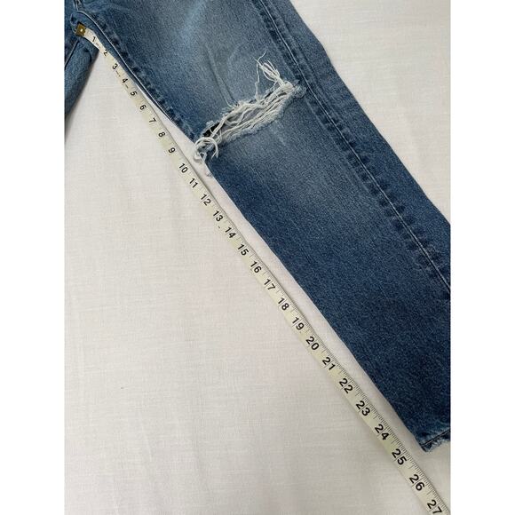 Moussy Vintage Denim Jeans in label Cowhide Leather size 27 - Picture 8 of 10